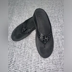 Fitflop Sandals Black Embellished‎ Size 8